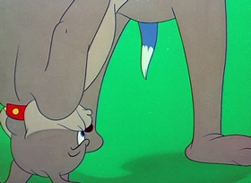 Screenshots from the 1954 MGM cartoon Hic-Cup Pup