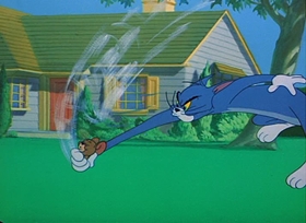 Screenshots from the 1954 MGM cartoon Hic-Cup Pup
