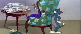 Screenshots from the 1954 MGM cartoon Pet Peeve