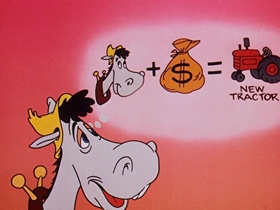 Screenshots from the 1954 Walter Lantz cartoon A Horse