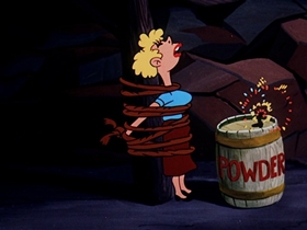 Screenshots from the 1954 Walter Lantz cartoon A Horse