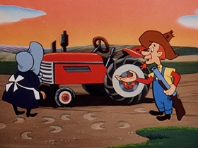 Screenshots from the 1954 Walter Lantz cartoon A Horse