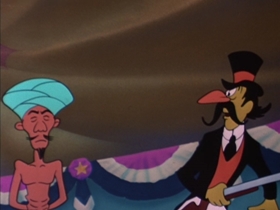 Screenshots from the 1954 Walter Lantz cartoon Hay Rube