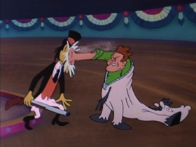 Screenshots from the 1954 Walter Lantz cartoon Hay Rube