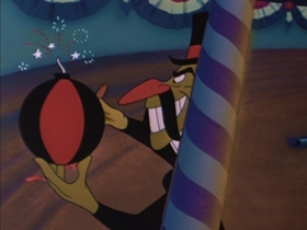 Screenshots from the 1954 Walter Lantz cartoon Hay Rube