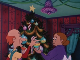 Screenshots from the 1954 Walter Lantz cartoon Hay Rube