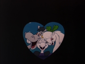 Screenshots from the 1954 Walter Lantz cartoon Hay Rube
