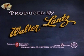 Screenshots from the 1954 Walter Lantz cartoon Pig in a Pickle