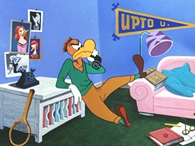 Screenshots from the 1954 Walter Lantz cartoon Real Gone Woody