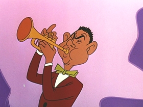 Screenshots from the 1954 Walter Lantz cartoon Real Gone Woody