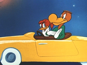 Screenshots from the 1954 Walter Lantz cartoon Real Gone Woody
