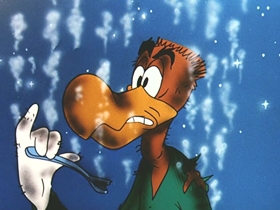 Screenshots from the 1954 Walter Lantz cartoon Real Gone Woody