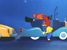 Screenshots from the 1954 Walter Lantz cartoon Real Gone Woody