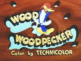 Screenshots from the 1954 Walter Lantz cartoon Real Gone Woody
