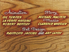 Screenshots from the 1954 Walter Lantz cartoon Real Gone Woody