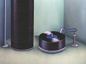 Screenshots from the 1954 Walter Lantz cartoon Real Gone Woody