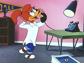 Screenshots from the 1954 Walter Lantz cartoon Real Gone Woody