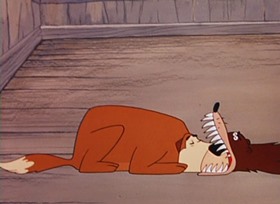 Screenshots from the 1954 Walter Lantz cartoon I