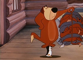 Screenshots from the 1954 Walter Lantz cartoon I