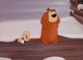 Screenshots from the 1954 Walter Lantz cartoon I