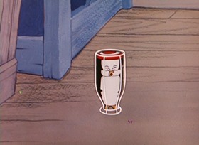 Screenshots from the 1954 Walter Lantz cartoon I