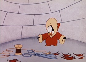 Screenshots from the 1954 Walter Lantz cartoon I