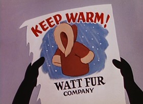 Screenshots from the 1954 Walter Lantz cartoon I