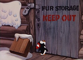 Screenshots from the 1954 Walter Lantz cartoon I
