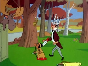 Screenshots from the 1954 Warner Bros. cartoon The Oily American
