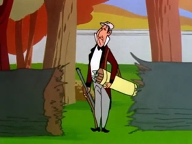 Screenshots from the 1954 Warner Bros. cartoon The Oily American