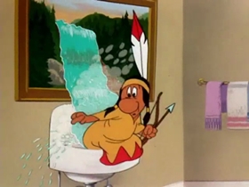 Screenshots from the 1954 Warner Bros. cartoon The Oily American