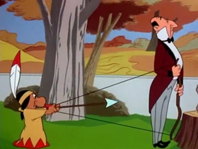 Screenshots from the 1954 Warner Bros. cartoon The Oily American