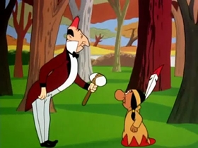 Screenshots from the 1954 Warner Bros. cartoon The Oily American