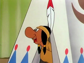Screenshots from the 1954 Warner Bros. cartoon The Oily American