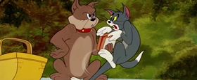Screenshots from the 1955 MGM cartoon Pup on a Picnic