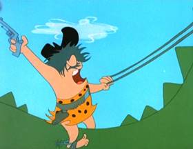 Screenshots from the 1955 MGM cartoon The First Bad Man