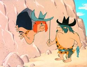 Screenshots from the 1955 MGM cartoon The First Bad Man