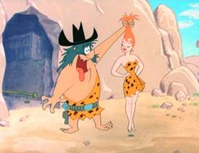 Screenshots from the 1955 MGM cartoon The First Bad Man