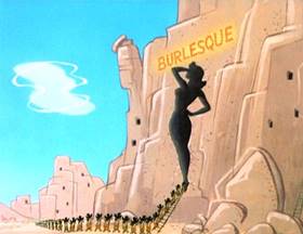 Screenshots from the 1955 MGM cartoon The First Bad Man