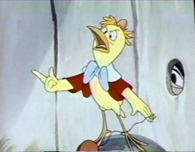 Screenshots from the 1955 Disney cartoon Jiminy Cricket Presents Bongo