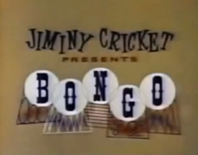 Screenshots from the 1955 Disney cartoon Jiminy Cricket Presents Bongo