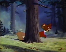 Screenshots from the 1955 Disney cartoon Jiminy Cricket Presents Bongo