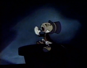 Screenshots from the 1955 Disney cartoon Jiminy Cricket Presents Bongo