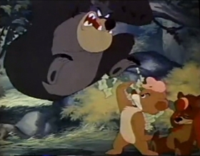 Screenshots from the 1955 Disney cartoon Jiminy Cricket Presents Bongo