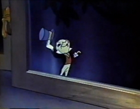 Screenshots from the 1955 Disney cartoon Jiminy Cricket Presents Bongo