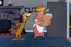 Screenshots from the 1955 Walter Lantz cartoon Crazy Mixed-Up Pup