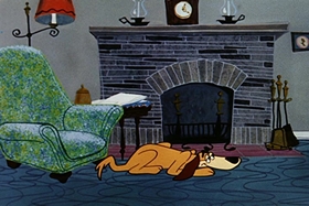Screenshots from the 1955 Walter Lantz cartoon Crazy Mixed-Up Pup