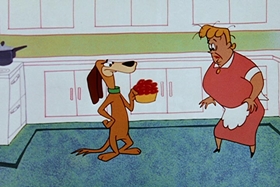 Screenshots from the 1955 Walter Lantz cartoon Crazy Mixed-Up Pup