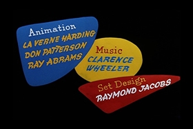 Screenshots from the 1955 Walter Lantz cartoon Crazy Mixed-Up Pup