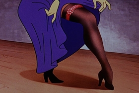 Screenshots from the 1955 Walter Lantz cartoon Witch Crafty